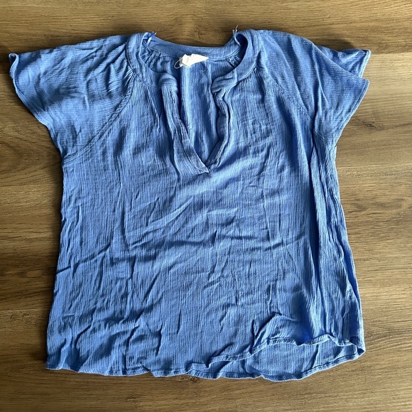 Olive & Oak Woman’s 100% Cotton Blouse, Periwinkle- EUC - Picture 1 of 4